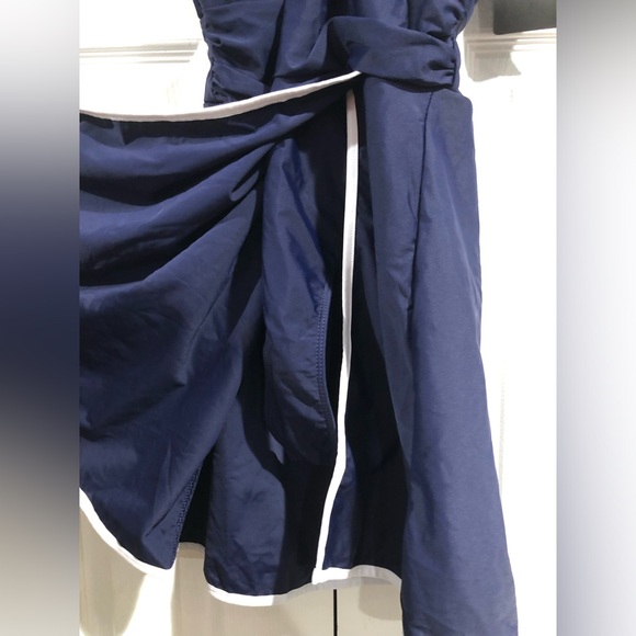 Zilcremo One Piece Swim Dress Tummy Control Swimsuits Cutout Halter Skirted - Picture 4 of 12